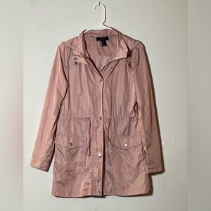 5/$15 💖 Forever 21 Pink Rain Coat Small with Hood